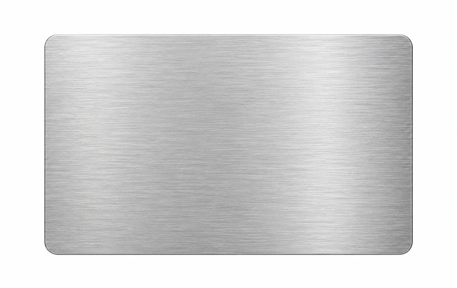 Blank brushed silver metal card